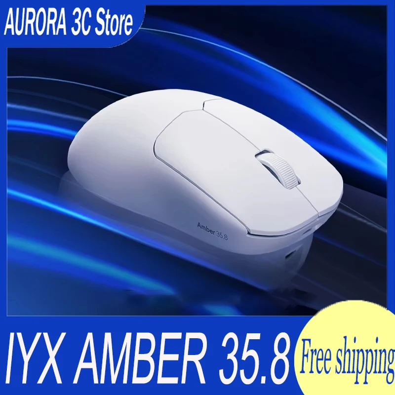 IYX AMBER 35.8 Mouse Tri-mode 8k Polling Rate Paw3395 Sensor Lightweight Customized Gaming Mouse Pc Gamer Accessories Gift