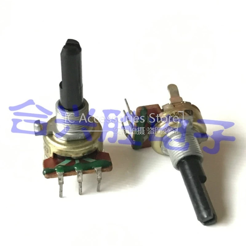 2PCS 161 Type Single W50K W503 With Midpoint Power Amplifier Recorder Audio Speaker Volume Balance Potentiometer Shaft 25MM