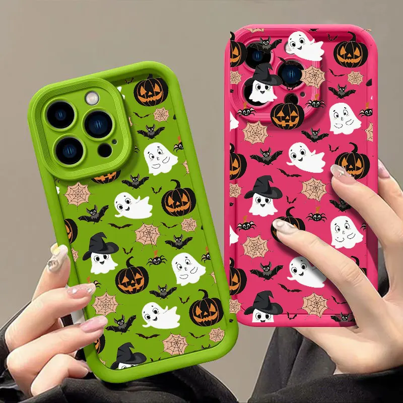 Halloween Fasion Phone Case for iPhone 11 12 MINI 13 14 15 16 PRO MAX PLUS Shockproof Silicone Soft Cover Coque Funny  Shell