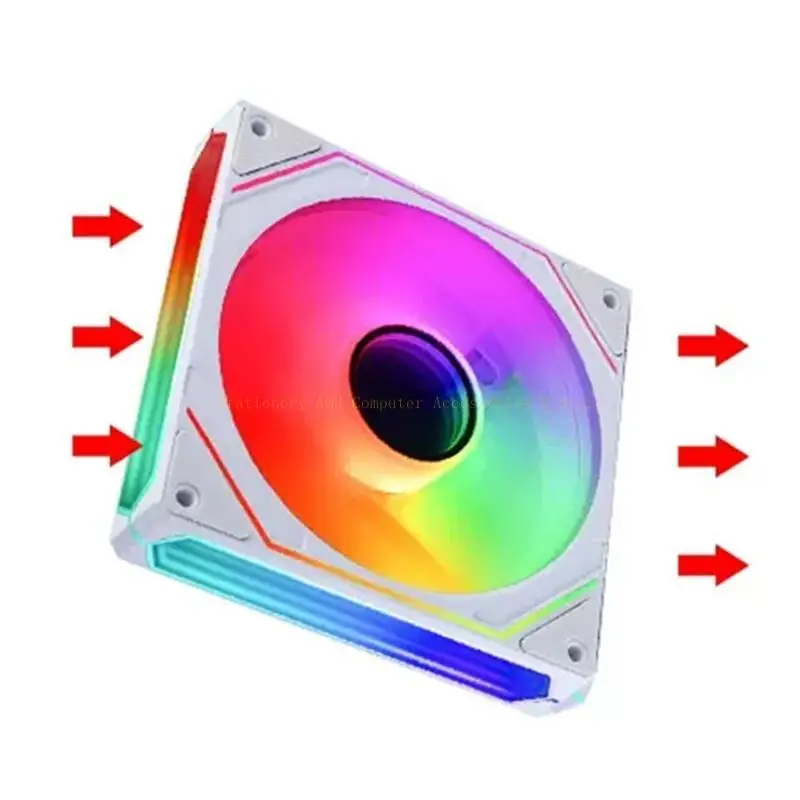 جهاز كمبيوتر PWM PWM 120 مم لضبط مروحة تبريد الحالات ARGB LED 12 سم هادئة 6PRO