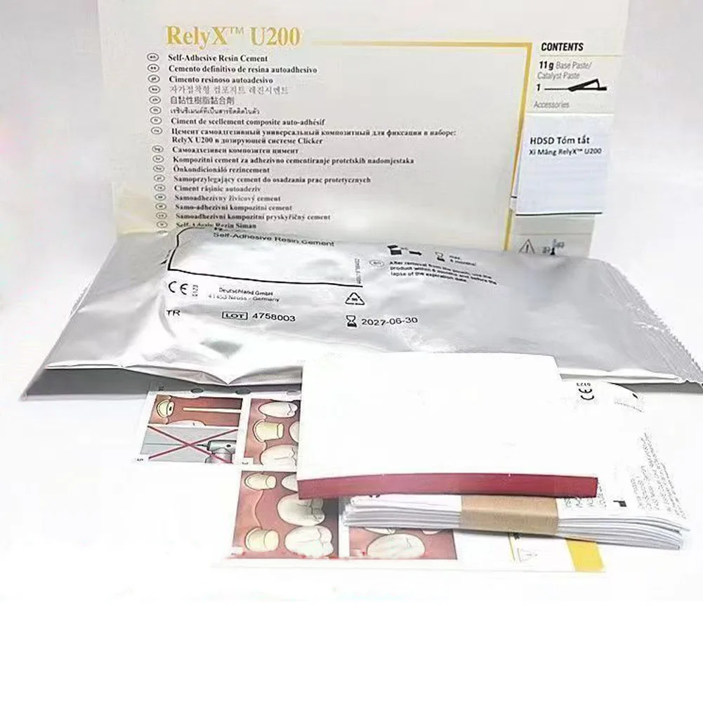 Relyx U200 Resin Cement 8.5/11g Dental Dual Curing Self Adhesive Paste RelyX Unicem 2 Metal Ceramic Restoration Bonding Agent