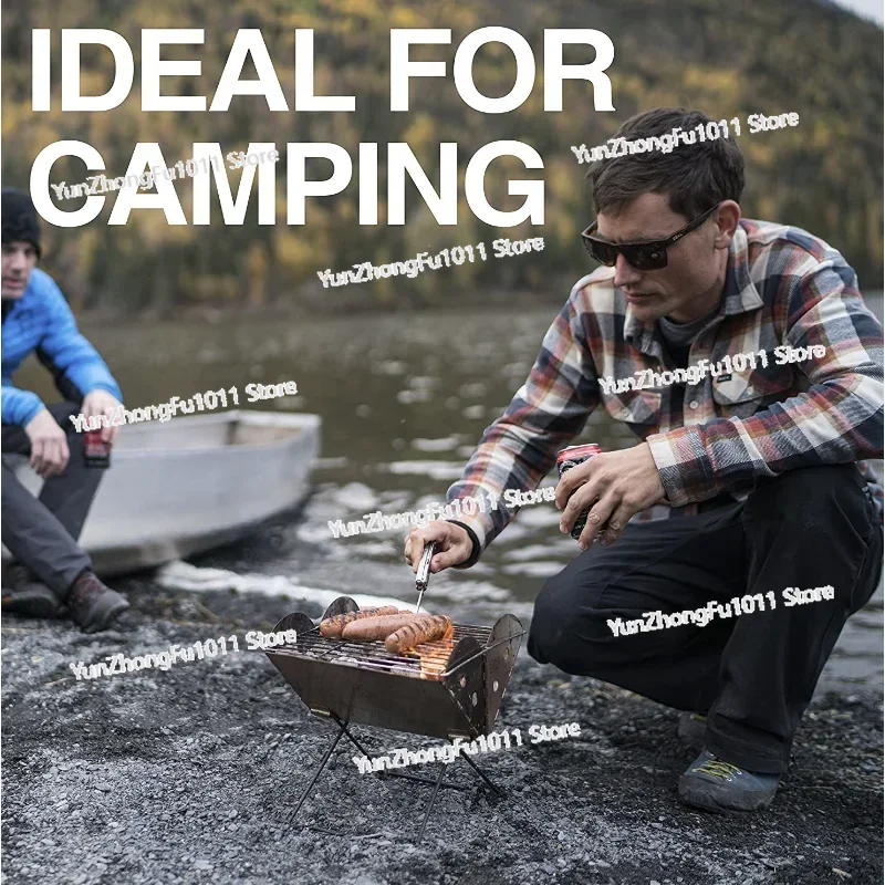 Stable Outdoor Camping Flat Backpack Portable Stainless Steel Bbq Grill and Fire Pit
