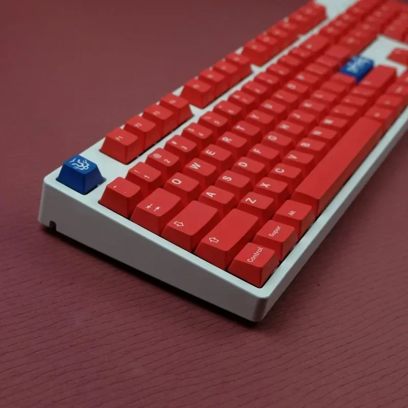 GMK Red Devils Keycaps Custom PBT Cherry Profile Keycap Cute Red Devils Anime Point Key Cap for Gaming Mechanical Keyboard Gifts