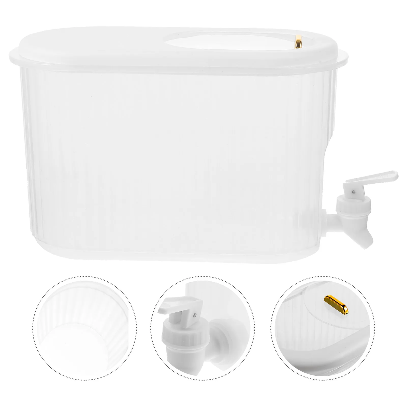 

3.5L Stylish Cold Drink Dispenser With Faucet Convenient Water Storage Container For Family Gatherings