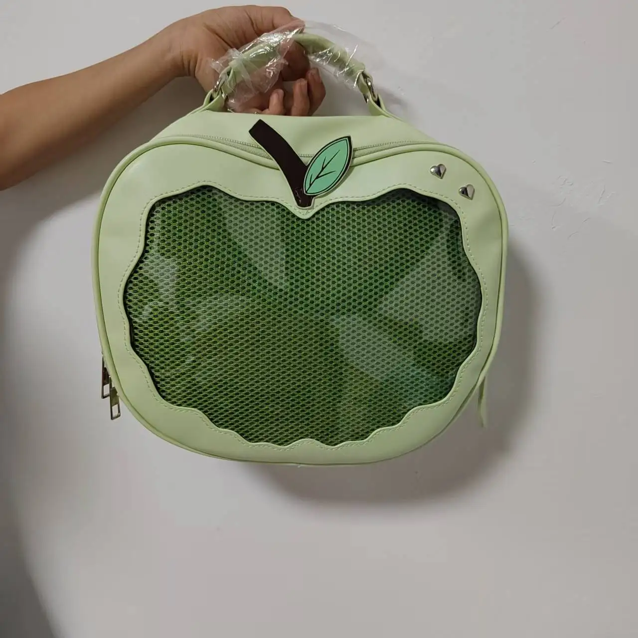 

Y2K Cute Lovely High Quality Girls Backpack Apple Shaped PU Leather Backpack For Girls