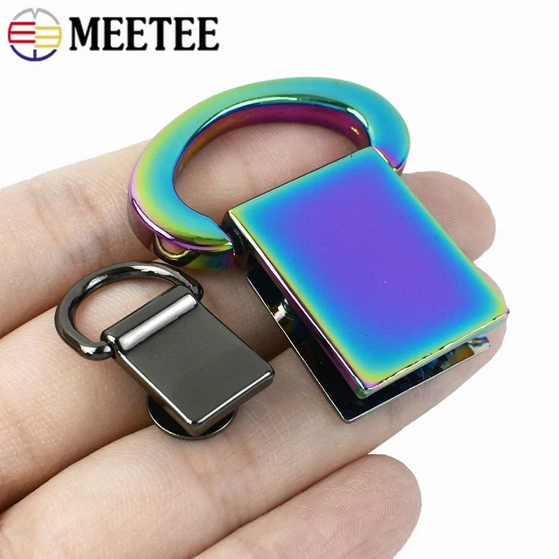 4/10/20Pcs Meetee Side Cilp Metal Buckle Bag Strap D Ring Screw Hook Handbag Handle Connector Hang Clasp Hardware Accessories