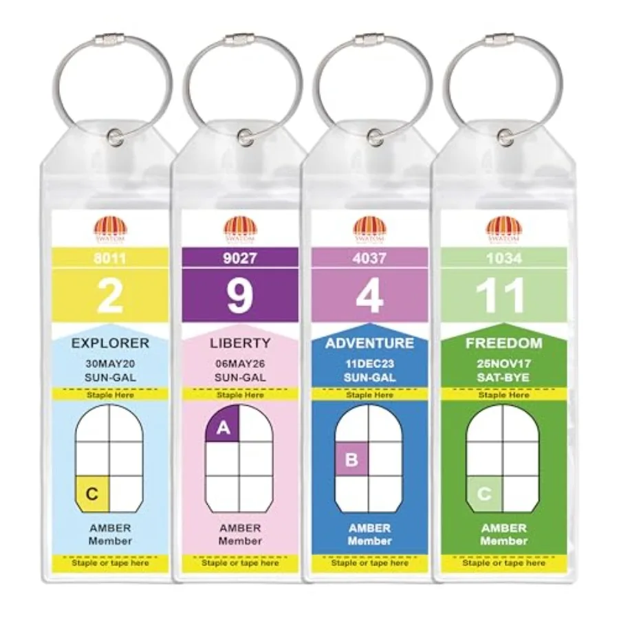 Cruise Luggage Tags PVC Holders -Waterproof-Clear Luggage Tag-Zip Seal-Etag Bag for 2025 and 2026 Cruise Line Ships with Steel