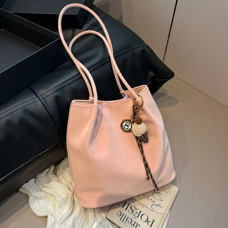 Interior Compartment Magnetic Buckle Top-Handle Bags Solid Casual 2025 High Quality Bags for Women Wrinkled Pu Women's Handbags