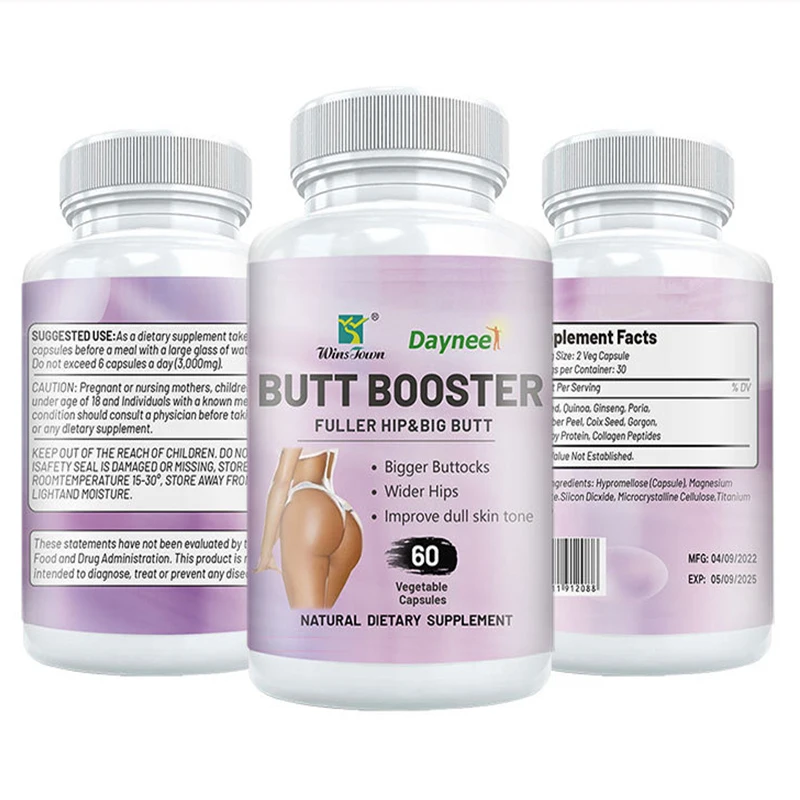 1 bottle hip big butt booster capsule +1 bottle big Breast capsule safe and effective Improve beauty and confidence