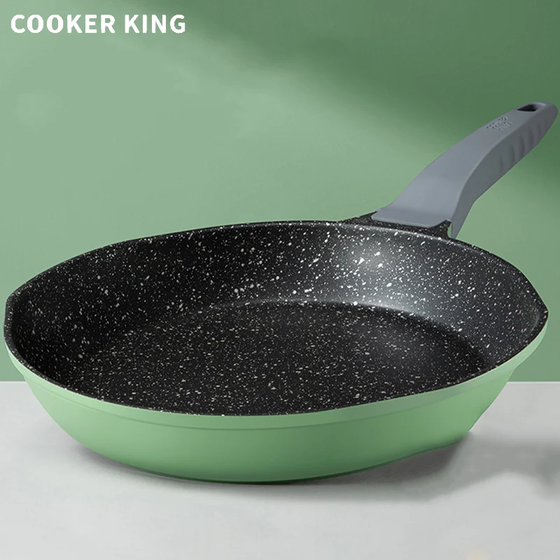 Cooker King Medical Stone Frying Pan Skillet 24/26CM Non-Stick Pancakes Eggs Healthy Non Toxic Chef Pan Induction Cooker