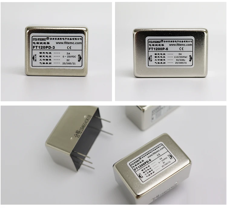 EMI Anti-interferencia DC PCB Filtro de potencia placa de circuito tipo Pin FT110PD/FT120PD1A3A6A