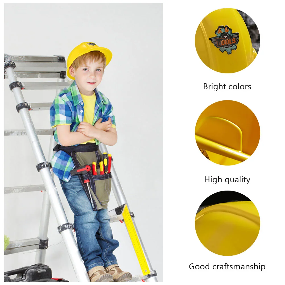 2 Pcs Caps Tool Hat Kids Party Construction Worker Toy Supplies for Yellow Plastic Hats Toddler