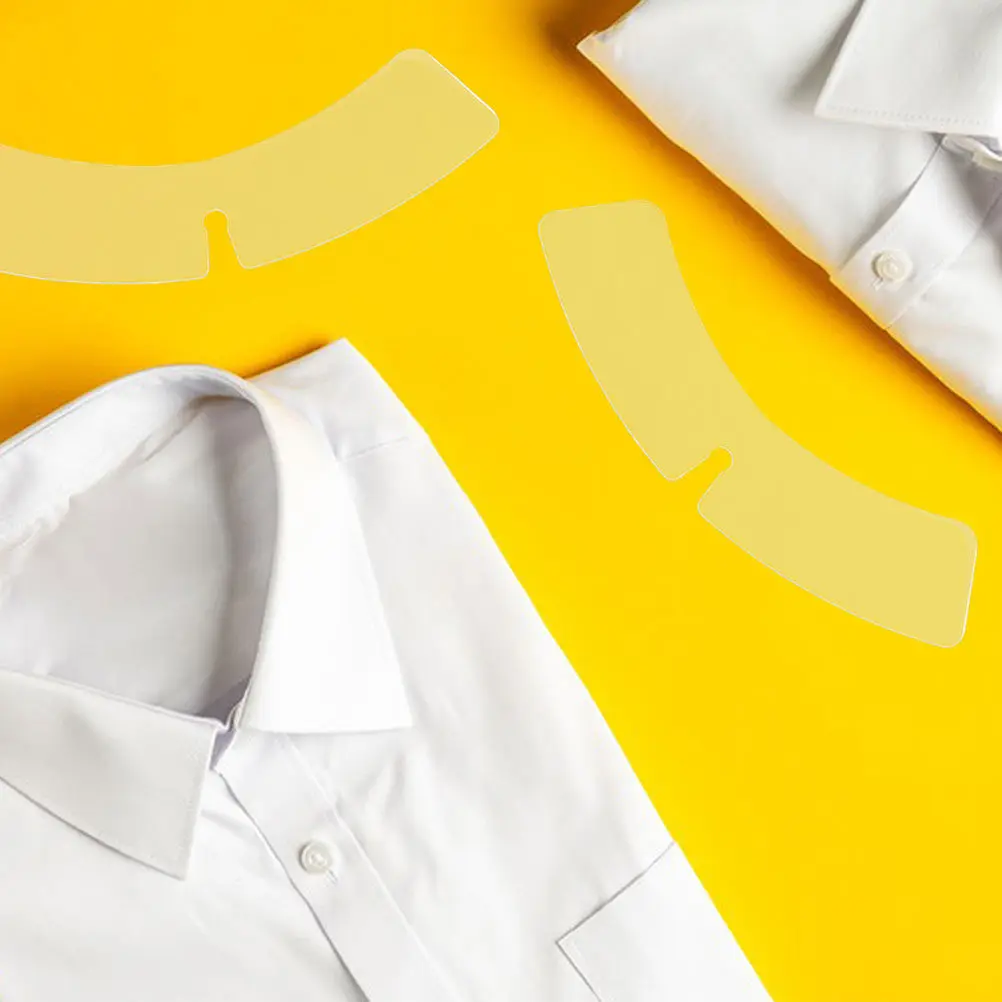 

100Pcs Shirt Collar Support Transparent Stiffeners Invisible Plastic Collar Stays for Dress Shirts Business Formal Use