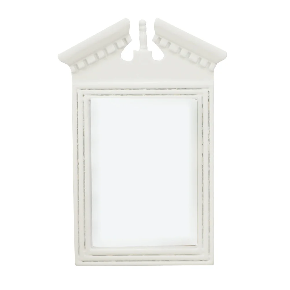 Modèle de miroir blanc pour la décoration intérieure, micro scène, l'inventaire, meubles de maison en bois, accessoires