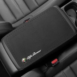 Car Armrest Mat Fashion Arm Rest Cushion Accessories For Alfa Romeo Giulia Stelvio Giulietta 156 159 147 Mito Tonale Brera D