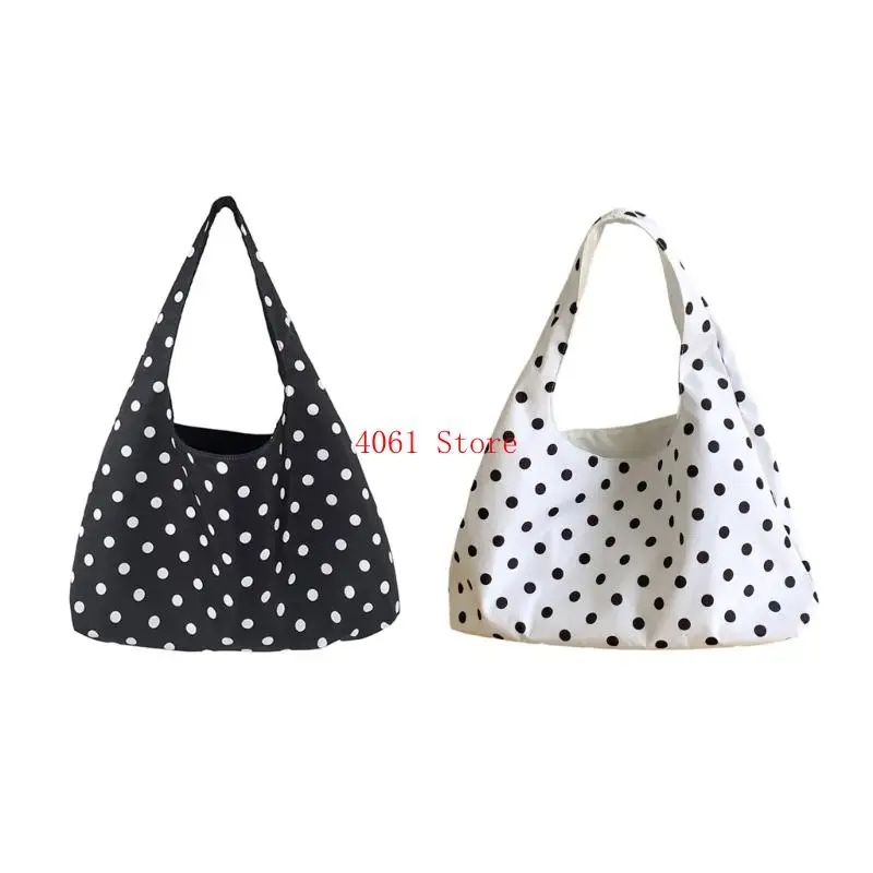 

Сумка для женщин по магазинам большие сумки подмышки Стильная сумка на плечо для продуктовой сумки в Polkas Dot