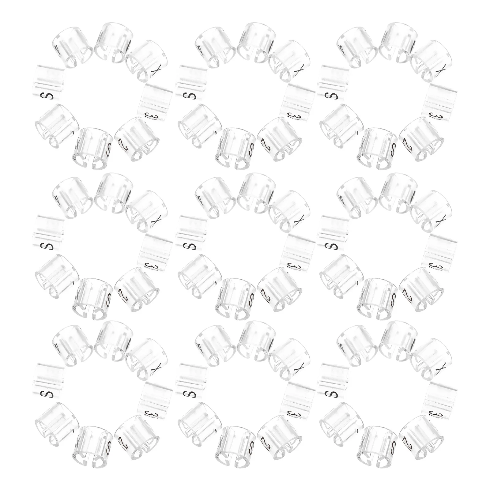 

160pcs Hanger Size Markers Plastic Clips For Clothes Xs-4Xl Wardrobe Organization Clothing Rack Label Closet Storage Organizer