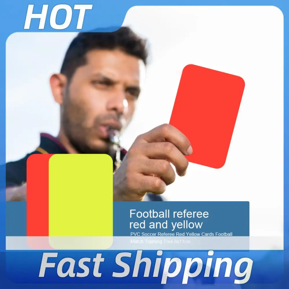 

PVC Soccer Referee Red Yellow Cards Football Match Training Referee Tool 8x11cm