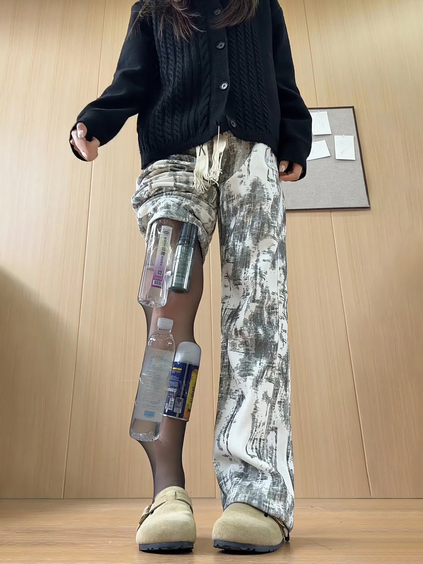 

Зимние мужские и женские вельветовые брюки с эффектом тай-дай, широкие повседневные спортивные брюки прямого кроя для похудения