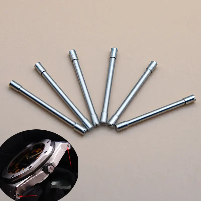 26.5mm 28mm Solid Stainless Steel Connection Repair Install Glossy Screw Rod for AP Royal Oak Offshore Watch Strap 15400 15703