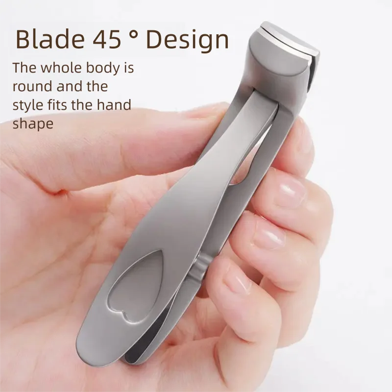 

Stainless Steel Nail Clippers Anti-Splash Nail Clipper Elbow Large Opening Nail Scissors Special Manicure Tools for Thick Nail