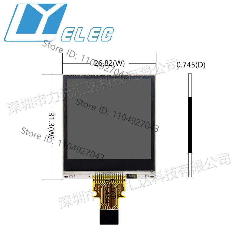 Suitable for Sharp 1.33-inch SPI interface 128x128 semi-reverse semi-transparent RGB8 color/monochrome display LS013B7DH06