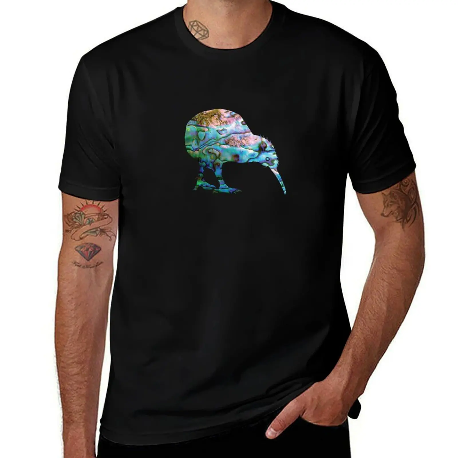 NEW ZEALAND PAUA KIWI BIRD T-Shirt anime t shirts vintage graphic tee mens t shirt