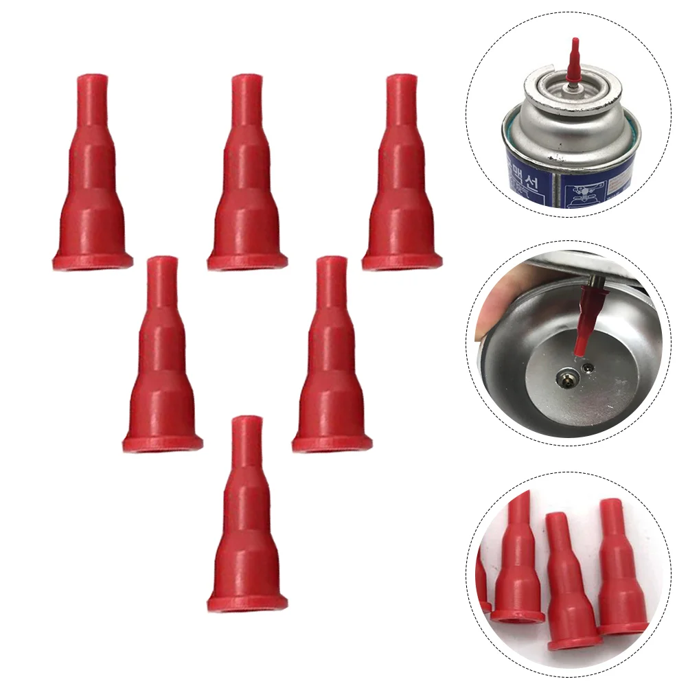 6 Pcs Gas Can Tank Filling Valve Inflation Valves Accessories Connector Red Nozzle Refill