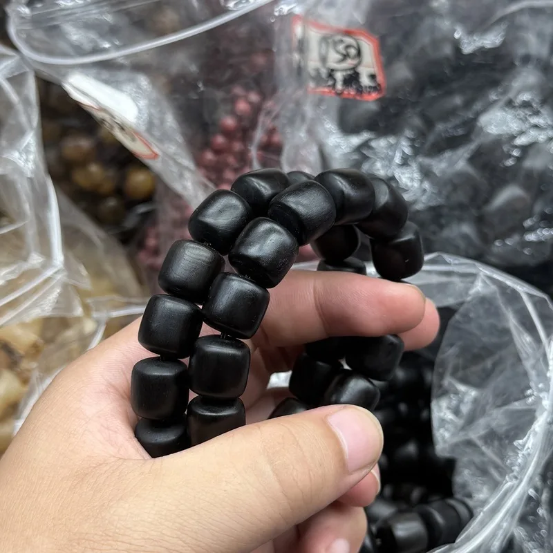 Horn-shaped barrel straight-cut bracelet, cultural accessory, Tibetan- hand-held Buddhist beads, ethnic-style craft f
