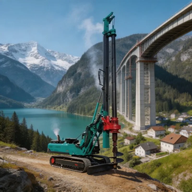 XR240E Rotary Drilling Rig Hydraulic Drill Rig Foundation Machine 240kNm Torque 70m Depth for Bridge Construction
