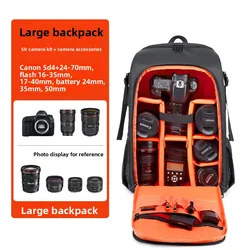 JINNUOLANG DSLR Camera Bag Waterproof Adjustable Strap Durable Travel Photography Backpack for Outdoor Sports Hunting Camping