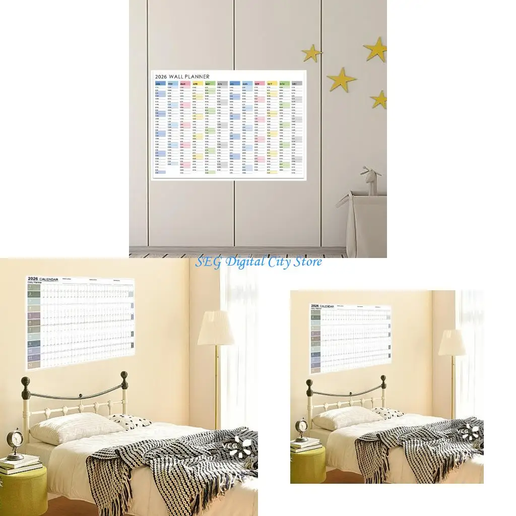 

U75B 2026 Полный год для просмотра календаря на стену календаря на стену ежегодного планировщика