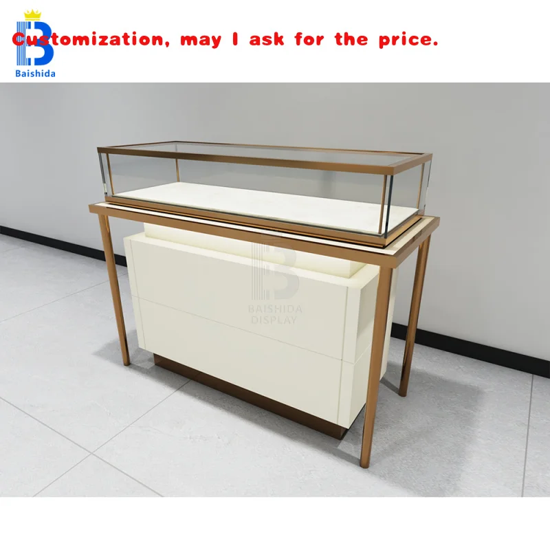 

custom.Modern Metal Aluminum Jewelry Display Wall Cabinet Glass Jewelry Showcase