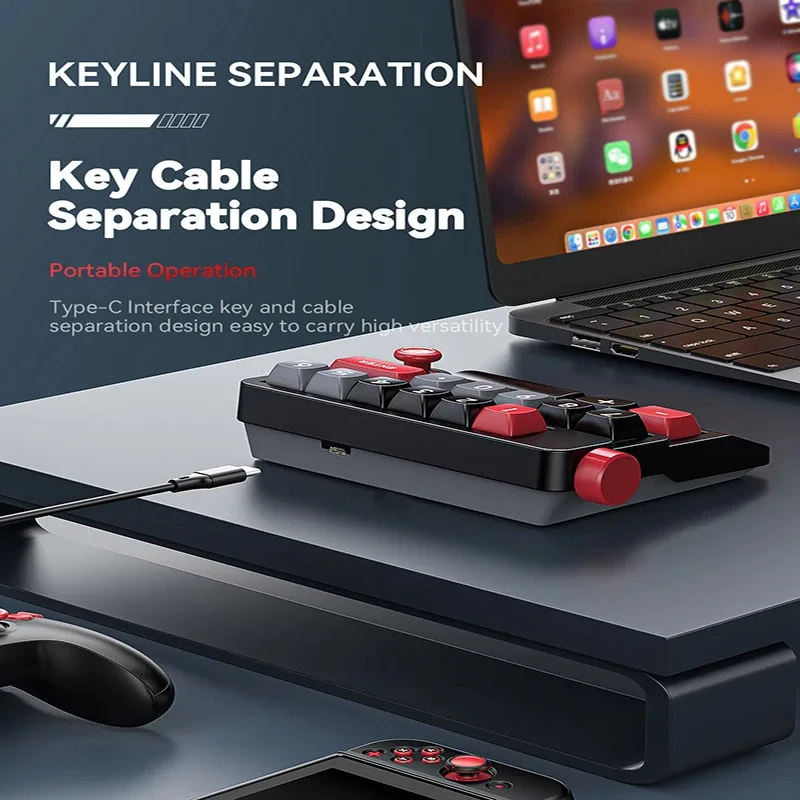 Portable Joystick Mechanical Keyboard Full Hot Swappable Key USB-C RGB Backlight Wired Programmable Gaming Keyboard For Desktop