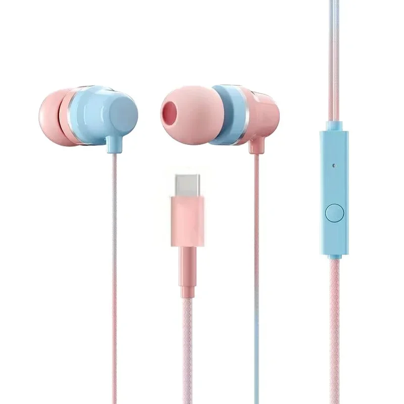 Portable Audio Universal for Xiaomi Huawei Samsung Universal Headset Wired with Wheat 3.5mm Audio/Type-C Android Plug Earphones