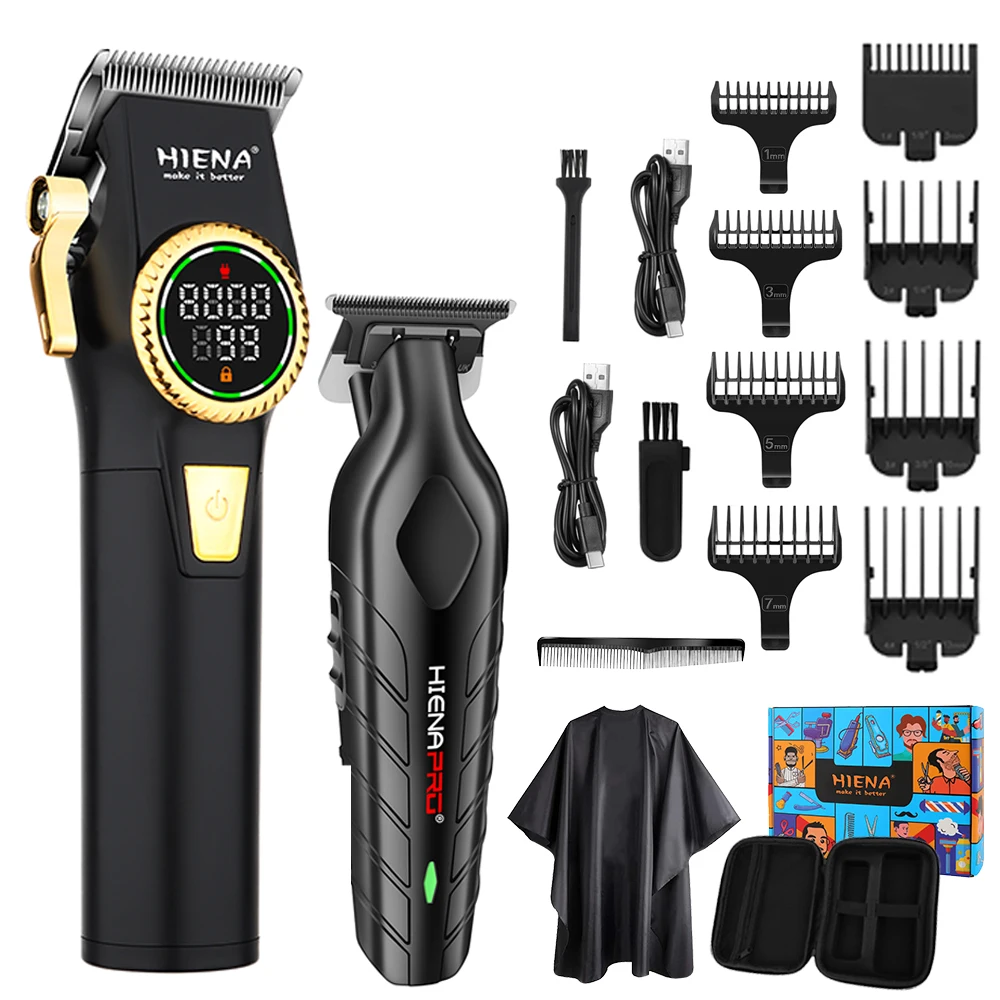 

hiena Professional Hair Clipper Kit Electric Shaver Male Hair Cutting Machine Men’s Trimmer Machine Rechargeable Hair Cut Barber