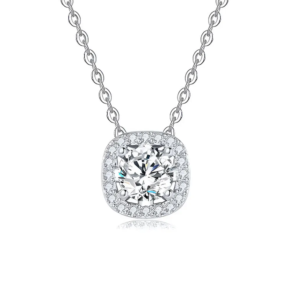 

Светлое роскошное изысканное квадратное циркониевое ожерелье из стерлингового серебра 925 пробы с бриллиантами, подарок на день рождения, годовщину, свидание