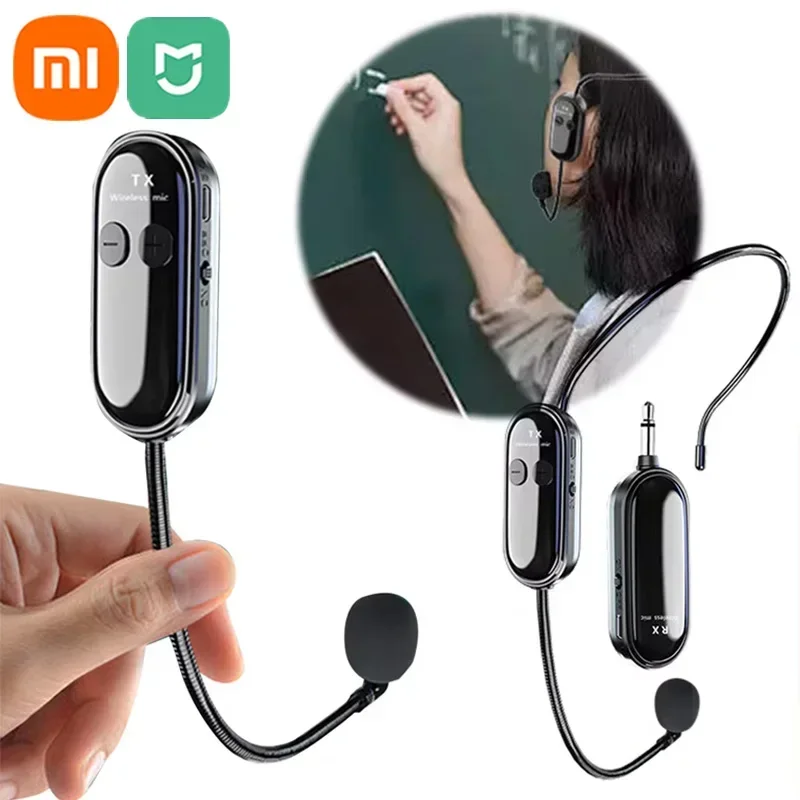 

XIAOMI MIJIA 2.4G Wireless Microphone Headset Mic For Voice Amplifier Speaker Karaoke Teaching Meeting Singing Handheld Mic 2in1