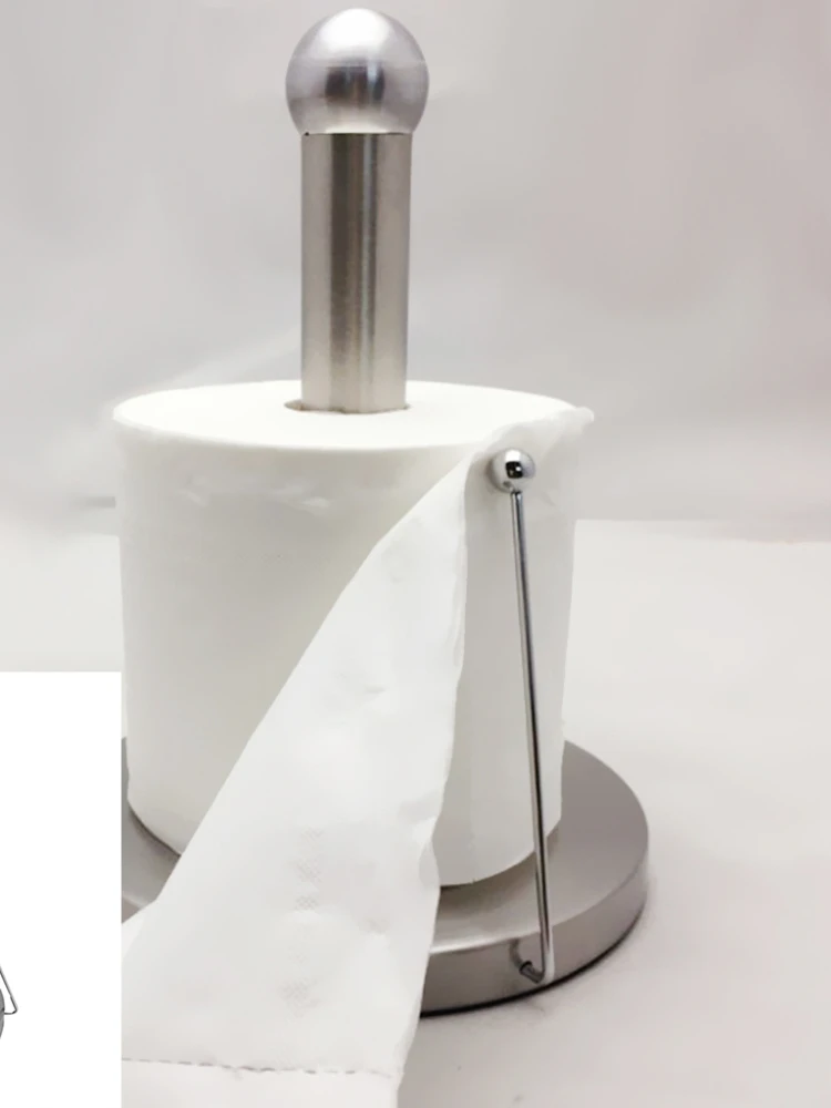 Freestanding Stainless Steel Toilet Paper Holder Roll Paper Holder Kitchen Towel Holder Tissue Storage Rack Paper Towel Holder