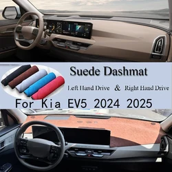 For Kia EV5 2024 2025 Suede Dashmat Dash Mat Cover Dashboard Pad Sunshade Protection Non-slip Carpet Car-Styling Car Accessories