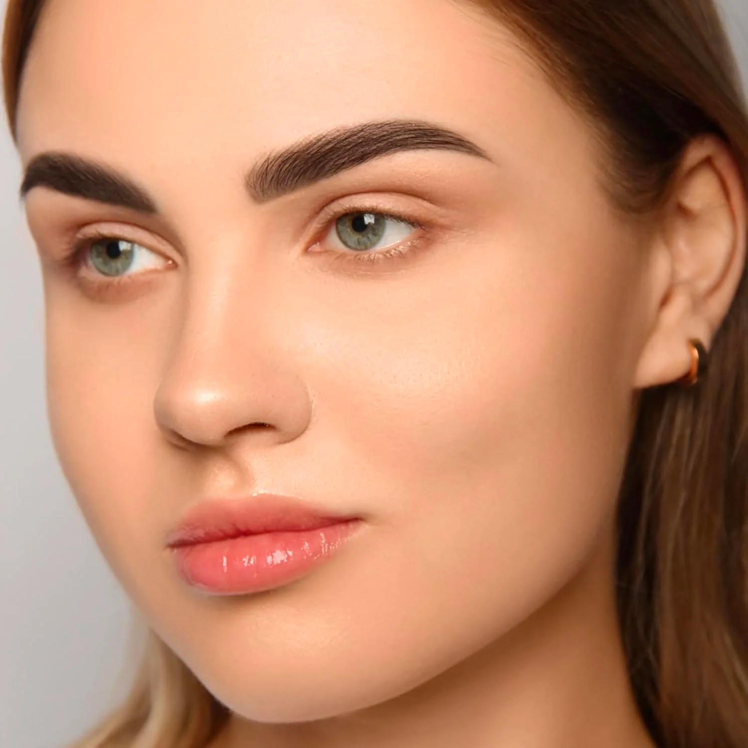 Mat 3-kleuren wenkbrauwpoederpalet met borstel - Natuurlijke 3D-vorm, waterdicht, langdurig, eenvoudig aan te brengen voor Kerstmis en winter