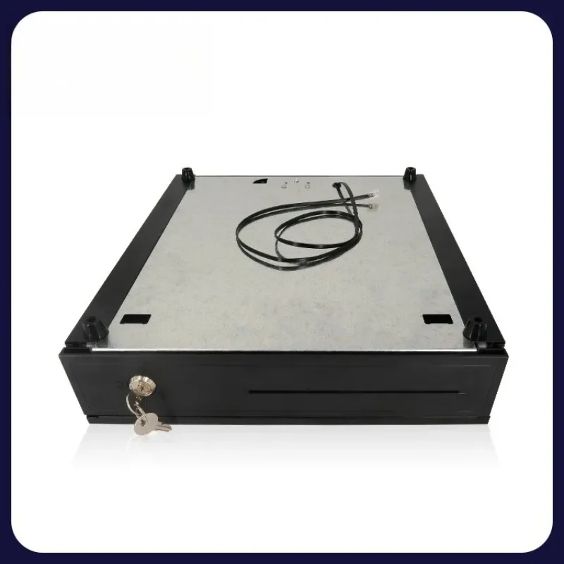 4-Grid Cash Register Metal Cash Box with Lock for Supermarket Milk Tea Collection Independent DrawerGoods in stock