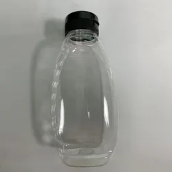 2 PCS Clear Plastic Honey Bottles (10oz) – Skep Style Jar, Squeeze Dispenser, Leak-Proof Flip Top Lids for Storing & Dispensing