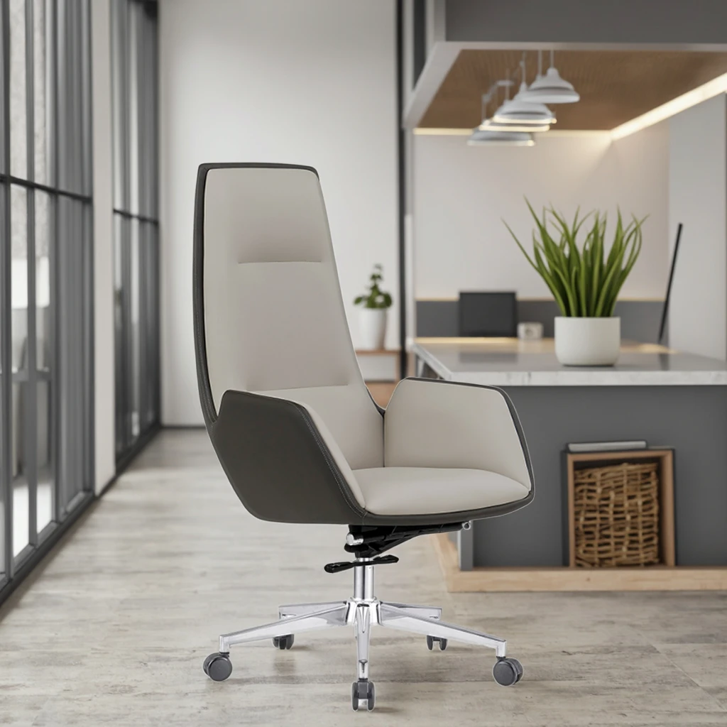 

YZ126 Роскошные оптовые поворотные кожаные вращающиеся современные офисные стулья из воловьей кожи, офисные стулья, Лидер продаж