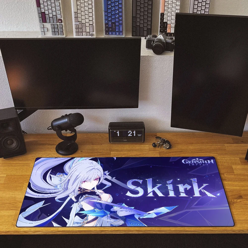 Skirk Game Genshin Impact Mouse Pad Large Desk Mat Keyboard Ergonomic Office Rubber PC Non-slip Anti-fray Home Custom view 4