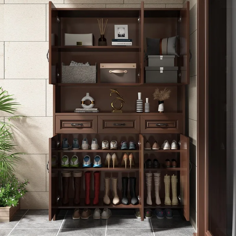 Outdoor Garden Aluminum Alloy Waterproof Sunscreen Storage Locker Door Hall Large Capacity Shoe Cabinet Storage Cabinet