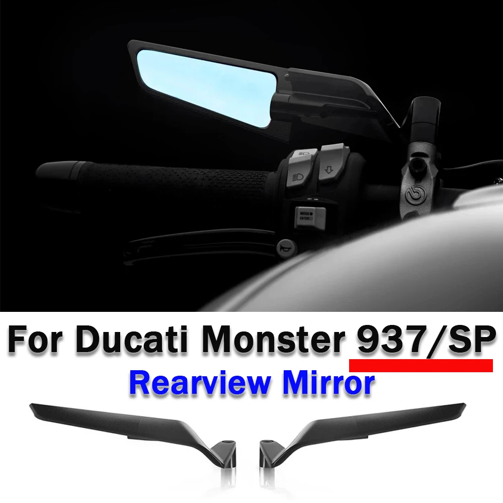 Monster937 Motorcycle Rearview Mirror For Ducati Monster 937 Monster 937SP Rotatable Winglet Side Mirrors Mirrors Stealth Mirror