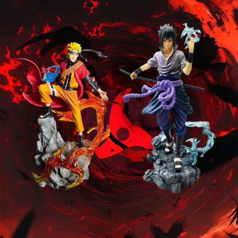 

23cm Naruto Battle Form Figure Set | Naruto, Sasuke, Minato, Kakashi & Itachi | Anime Collectible Statue Ornament