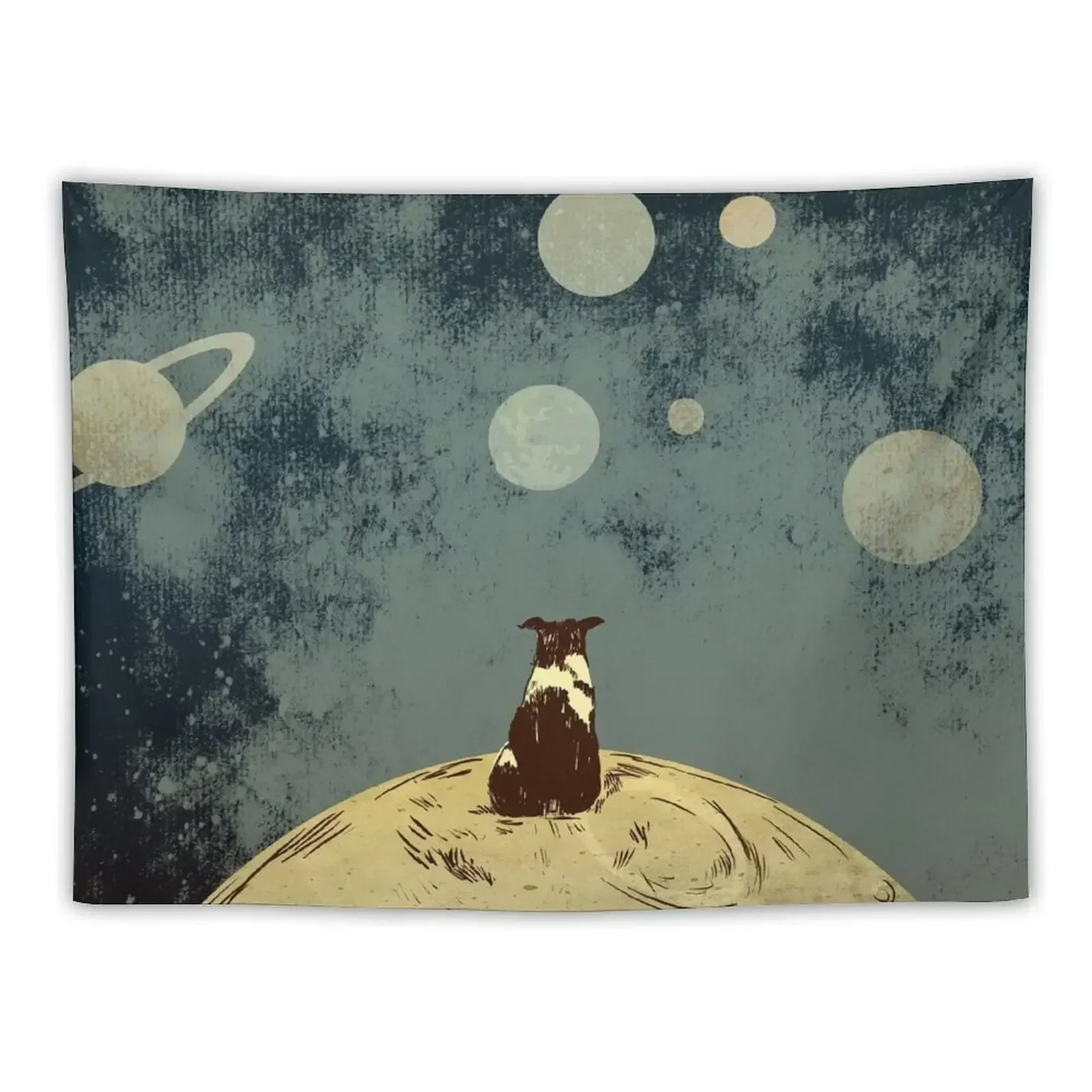 

Endless opportunities- dog looking into space Tapestry Anime Decor Room Decor Aesthetic Tapestry