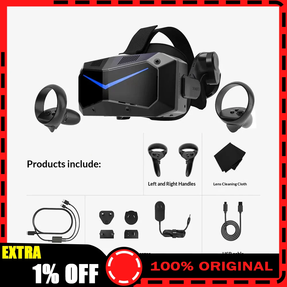 Pimax Crystal Light VR Headset VR Glasses Game equipment 3D panoramic private cinema PCVR intelligent head-mounted display